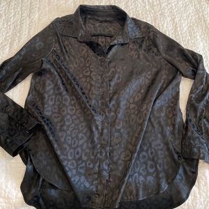 Oversized Black Cheetah Top